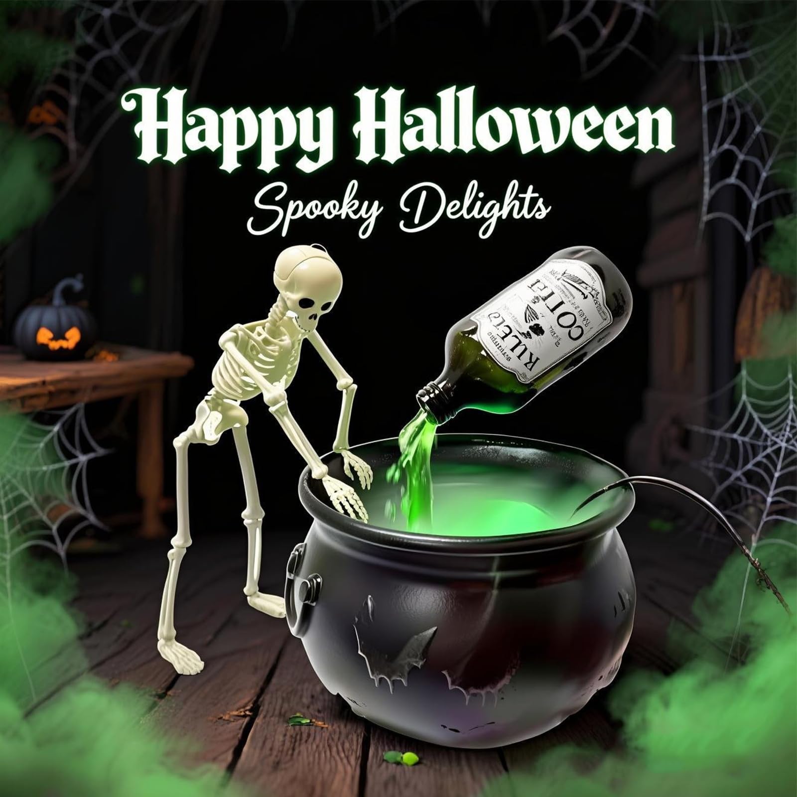 Halloween Decor Spooky Vintage Black Plastic Bowl Hocus Pocus Party Decor